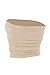 Kurve Medium Length Bandeau Bra Top - Made in USA- (One Size (Xs-Lg), Nude)