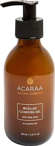 ACARAA Micellar Cleansing Gel Wash With Aloe Vera Gel & Chamomile, Mild & Invigorating Facial Cleanser, Skin Cleanser, Acne Face Wash, Vegan Face Wash, Natural Cosmetics From Germany, 200ml