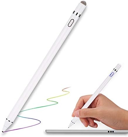 Stylus Pens for Apple iPad - Capacitive Rechargeable Styli with 1.5mm Ultra Fine Tips Active Pencil for Apple iPad Pro Air Mini/iPhone/Samsung/Lenovo Tablet with Replaceable Cap[Work with IOS Android]