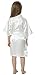 JOYTTON Kids' Satin Rayon Kimono Robe Bathrobe Nightgown (6,White)