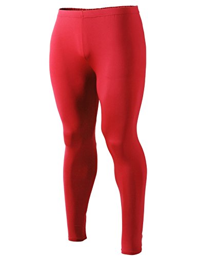 Men Active Skin Tights - Red