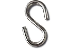 Tri Surge Solutions, LLC. DBA Tri Surge Solutions 316 Marine Stainless Steel S Hook 1.81" Long x 3/16" Thick Metal Hook for Utility Use (20)
