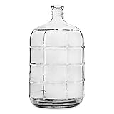 Geo Sports Bottles 3 Gallon Round Glass Carboy fits 30mm Cork Finish or 55mm Push Cap Home Brew (Clear Glass)