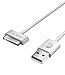 eeco Apple MFi Certified 6ft iPhone 4/4s Charger Cable, iPhone 3G/3GS, iPad 1/2/3, iPod Touch 1/2/3/4, iPod 5th Gen, iPod Classic, iPod Nano 1/2/3/4/5/6 (White) 30-Pin-to-USB