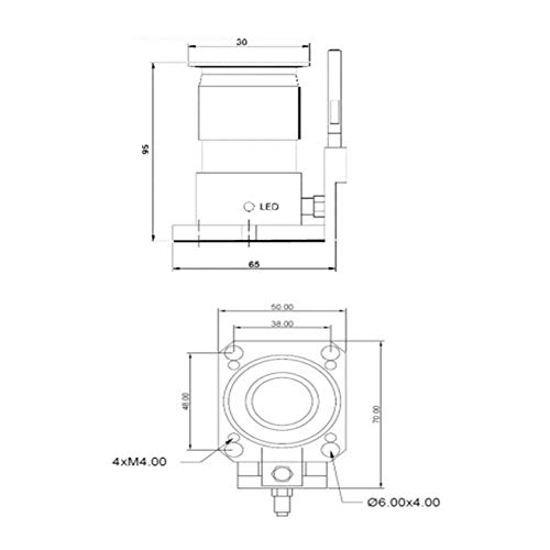 Keenso CS-100K-30 CNC Automatic Tool Setting Gauge Touch Sensor Normally Open Tool Presetter Locator with Stroke 5mm for CNC Engraving Machine
