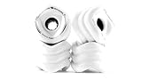 Shark Wheel Sidewinder Longboard Wheels 70mm, 78a (White, 70mm)