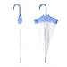 Rainbrace Transparent Bubble Umbrella Auto Open, Fashion Dome Shape with Color Trim (Lavender)