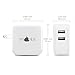 PERFICUS 24W 4.8A (2 x 2.4A) Dual USB Wall Charger Adapter Set - Safe & Fast PER-Smart Tech - Overcharge & Overheat Protection - 2-In-1 iOS + Android Cable - for iPhone, Galaxy and Most USB Devices