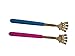 SinLoon Portable Extendable Telescopic Stainless steel rake scratching Metal Back Scratchers/hand massager/backslap with Rubber Handles(2-PACK,Blue-Pink)