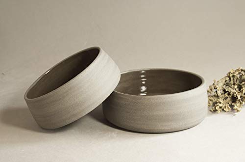 ZweiHandgemachte-Katzenapf-keramik-personalisiert-katzenfutter