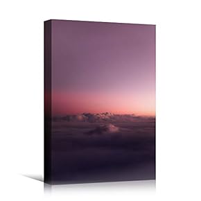 signwin Canvas Wall Art Purple Gradient Sunset I...