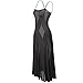 Modes Womens Plus Size Sheer Mesh Lingerie Nightwear Black Babydoll Long Gown L158