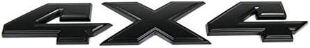 Exotic StoreDR-44B Replacement DODGE RAM 1500 2500 3500 3-D FLAT BLACK 4X4 EMBLEM NAMEPLATE BADGE For Dodge Chevy Ford Jeep (Black)