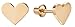 18k Gold Plated Screw Back Heart Stud Hypoallergenic Earrings for Kids, Baby, Toddler, Little Girls with Surgical Steel Post for Ultra Sensitive Ears with Secure Safety Screwback