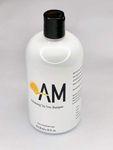AM Salon Professional Volumizing Tea Tree Shampoo (16 fl oz) Sulfate free Paraben free Gluten free anti-itch anti-dandruff