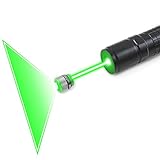 FreeMascot Handheld 532 NM Green Light Focusable Flashlight with Gift Star Patterns Head Best for Hunting, Astronomy (Black)