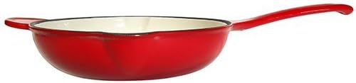 FancyCook Enamel Cast Iron Cherry Deep Skillet 11-Inch, on Sale.