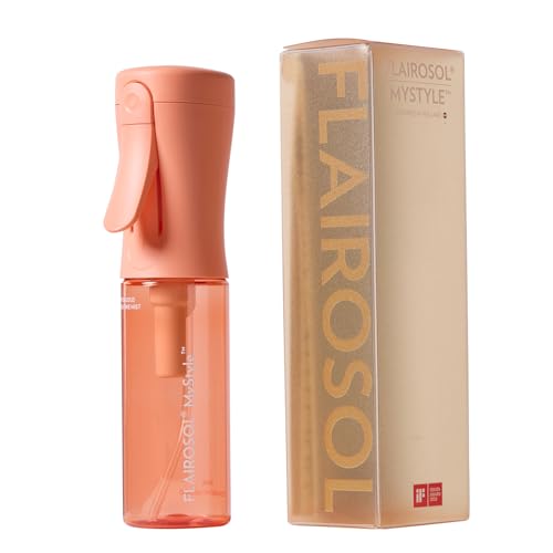 FLAIROSOL Hair Spray Bottle, Small Spray Bottle, Travel Size 90ml, Continuous Water Mist with Ultra Fine Mist for Toner, Face, Skin Care and Hair Mist, Orange