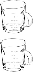 QWORK Espresso Shot Glass with Handle, 2 Pack
