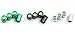CKAuto 4 Pcs Aluminum Tire Valve Stem Caps with N2 Nitrogen Logo, Universal Stem Covers for Cars, SUVs, Bike and Bicycle, Trucks, Motorcycles | TPMS Safe | Corrosion Resistant | Dust Proof, Green