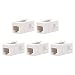 CAT5e Keystone Coupler,VCE (5-Pack) RJ45 Female to Female Insert Coupler UTP CAT5e Keystone Inline Coupler -White UL Listed