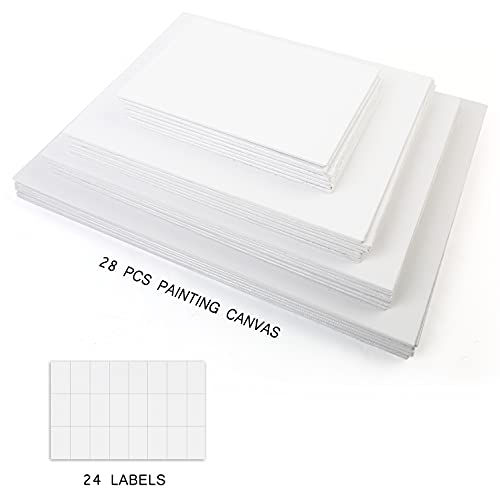 LotFancy Canvas Boards for Painting, Multipack of 28, 5x7\