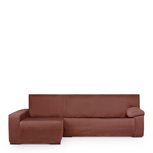 Eysa Light Sofa Cover for Chaise Longue with Long Arm Left Side Front View Caldera Colour