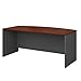 Bush Business Furniture Series C 72W Bow Front Office Desk in Hansen Cherry, Large Computer Table for Home and Professional Workplace