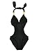 AshopZ Junior's Backless One Piece Solid Color Cut Halter Monokini Swimsuit