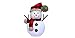 Philips Christmas USB Powered LED Glitter Snowman with Red & Black Plaid Hat and Scarf