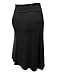 LE3NO Womens Lightweight Flared Midi Skater Skirt with Stretch