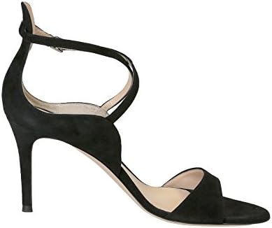 Gianvito Rossi Women's G6060985riccamnero Black Suede Sandals