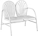 Crosley Furniture Griffith Metal Outdoor Loveseat - White