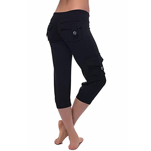 Capri Pants for Women Casual Summer Deals of The Day, My Orders Womens Capri Pants for Summer Capris Leggings with Pockets High Waist Stretch Pants Plus Size Cropped Cargo Joggers