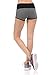 Athletic Curves Trimming Hot Yoga Shorts: Booty Shorts for Women Hgray/BLK L