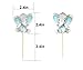 Double Sided Blue Baby Elephant Cupcake Toppers Birthday Party or Baby Shower Food Picks Decor and Party Supplies,Set of 24