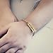 Personalized Dainty Baby Name Gold Bar Bracelet - Hypoallergenic - Custom Engraved Babies Name - Newborn to Children Sizes
