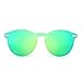 JIM HALO Rimless Polarized Sunglasses for Women Men Round One Piece Mirror Lens (Transparent Frame/Polarized Mirror Green Lens)