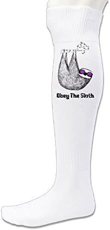 Etrfr Obey The Sloth Athletic Custom Football Sports Knee High Socks Football Baseball Long Stockings For Men Women