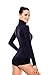 MD Basic Slim Fit Long Sleeve Turtleneck T-shirt Thermal Underwear Waist Tummy And Bust Shaper Medium Black