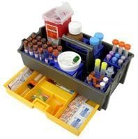 48700 PT# 48700- Phlebotomy Tray Empty 9x6x14" 4 Cube Trays Ea by, Unico