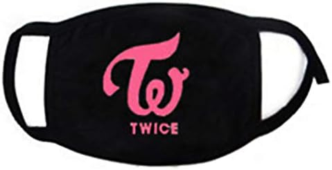 Zchenchen 1Pc Kpop Twice Mouth Mask Unisex Half Face Mask Korean Group Letters Printed Cotton Anti-Dust Respirator Mouth-Muffle Fans Supportive