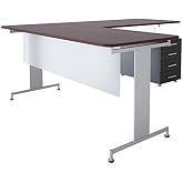 OBEX Table Mounted Modesty Panel Acrylic Desk Privacy Panel &amp; Barrier for Office Cubicle, 18" x 48", Frosted