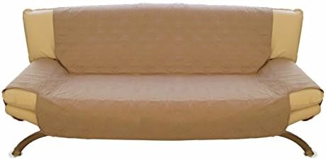 Microfiber Quilted Sofa Cover Chair Throw Pet Dog Kids Furniture Protector (Tan, Love seat)