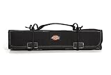 Dickies Small Wrench/Screwdriver Organizer Roll for Mechanics, 16 Tool Pockets, Durable Canvas Construction, 13.5 in. x 12.75 in. Unrolled, Black