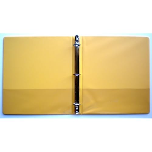 durable service YELLOW 3 RING 1" VIEW BINDER 8.5 X 11 BOX OF 12