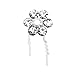 Flower Clear Crystals Bridal Hair Pins (Pack of 6) HS0002