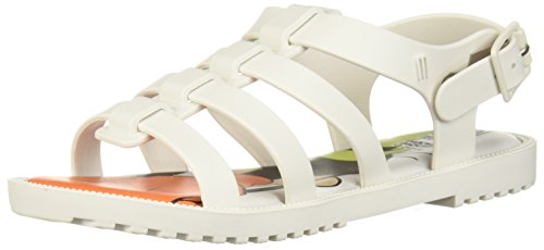 Mini Melissa Girl's Mel Flox Disney Flat Sandal, White,