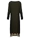 ZANZEA Ladies Cotton Linen A-line Half Sleeve Split Hem Baggy Long Maxi Dress Coffee 18
