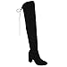 Beston FD19 Women's Over The Knee Drawstring Block Heel Boots Full Size Small